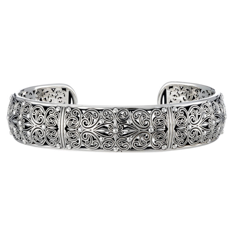 Kallisto Cuff Bracelet in oxidized silver - Image 2