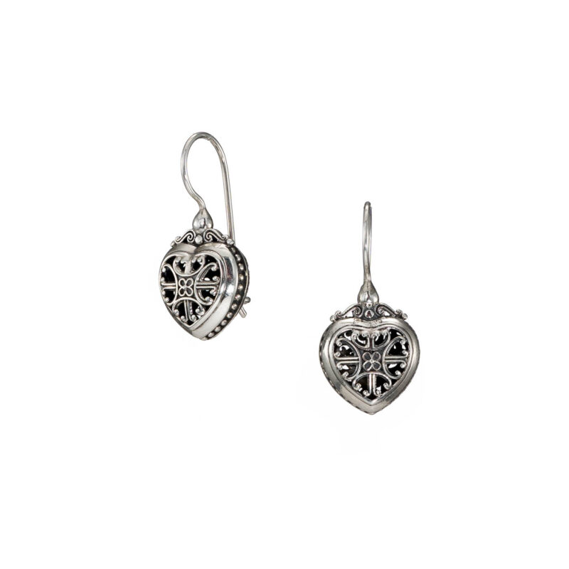 Roxanna Heart Earrings in Sterling Silver