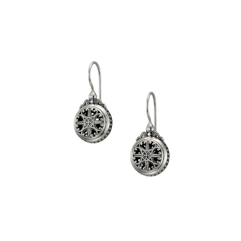 Roxanna Round Earrings in Sterling Silver