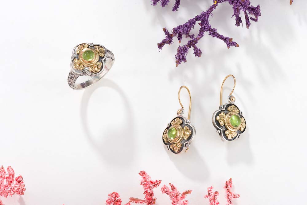 Athenian Flowers jewelry collection gerochristo jewelry made in greece