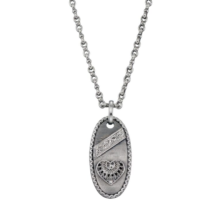 Heart Dream Catcher Talisman Pendant in Sterling Silver - Image 2