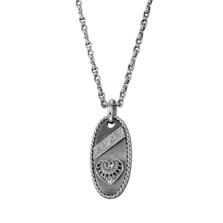 Heart Dream Catcher Talisman Pendant in Sterling Silver - Image 3