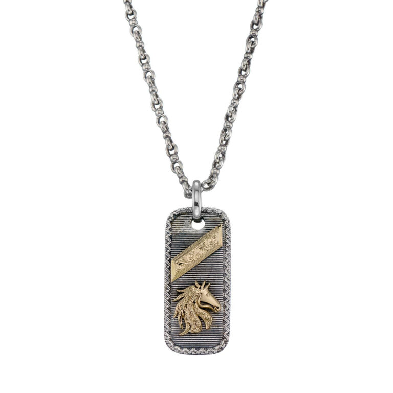 Horse Talisman Pendant in 18K Gold and Sterling Silver - Image 2