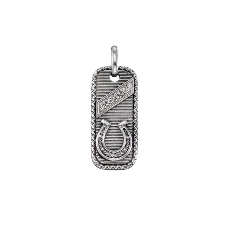 Triple Box Chain Necklace with Odysseus Pendant in Sterling Triple Box Chain Necklace with Odysseus Pendant in Sterling