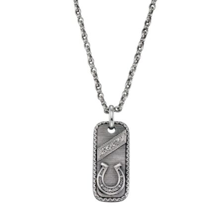 Horseshoes Talisman Pendant in Sterling Silver