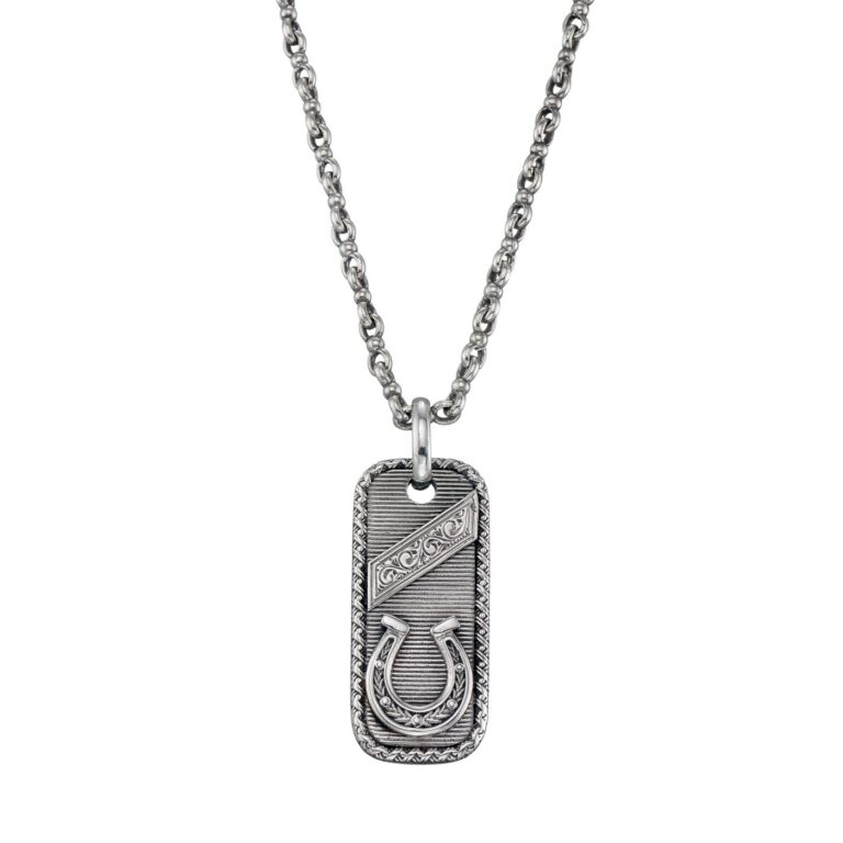 Horseshoes Talisman Pendant in Sterling Silver