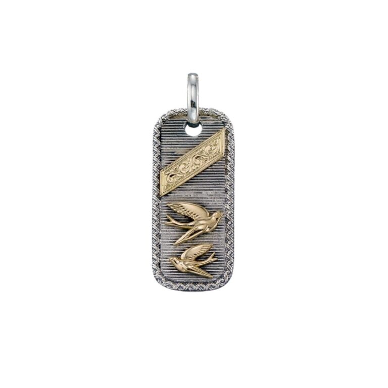 Shallows Talisman Pendant in 18K Gold and Sterling Silver