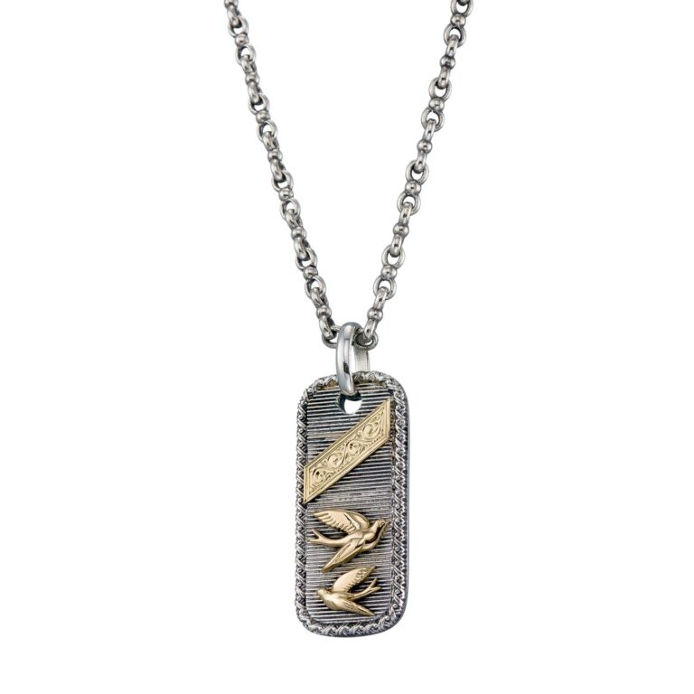 Shallows Talisman Pendant in 18K Gold and Sterling Silver - Image 3