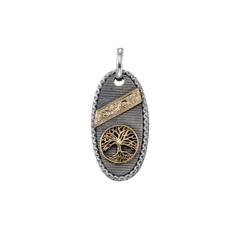 Tree of Life Talisman Pendant in 18K Gold and Sterling Silver - Image 3