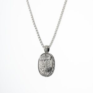 Garden Shadows medium oval Pendant in 18K Gold and Sterling Silver - Image 4